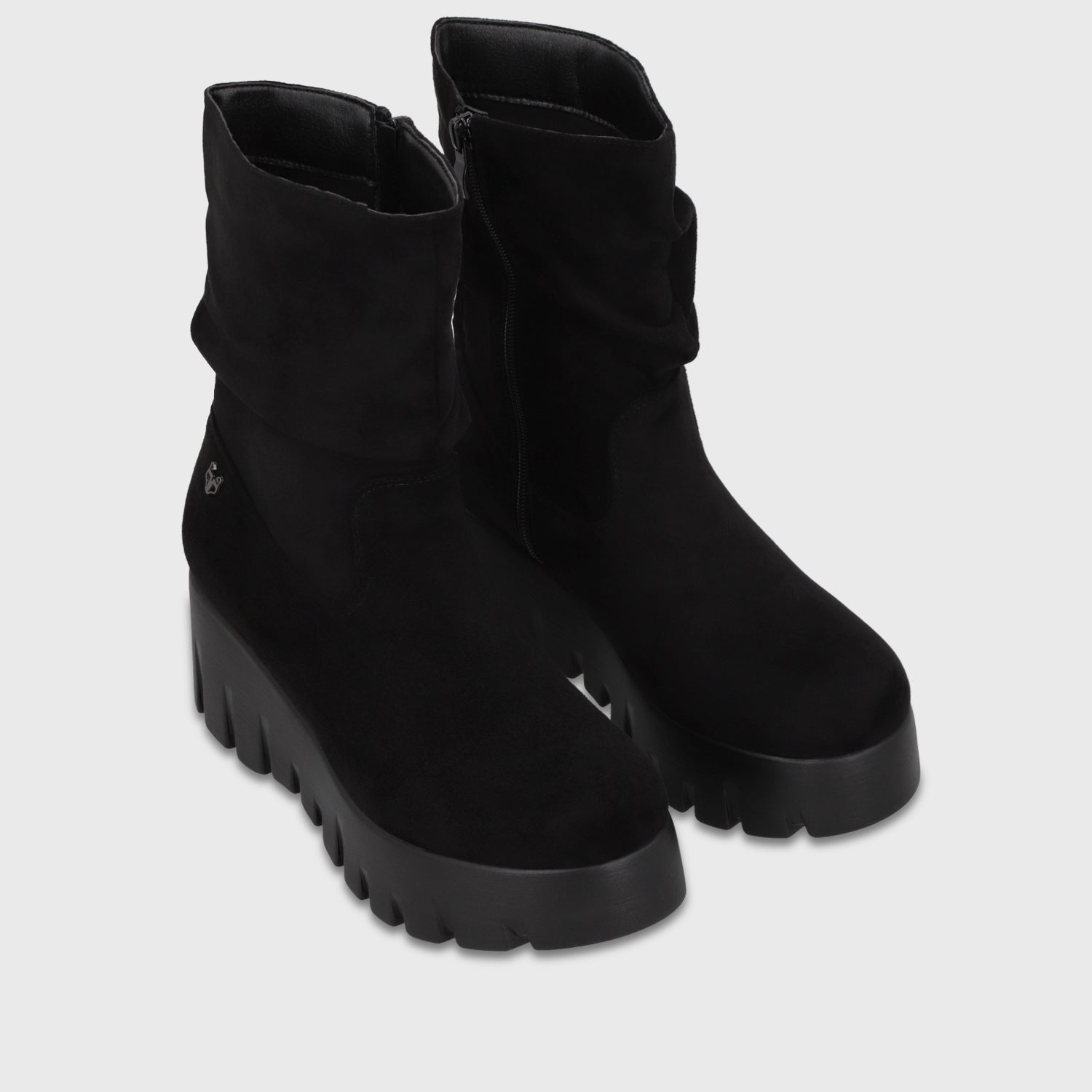 Botin Plataforma Negro Mujer 65890