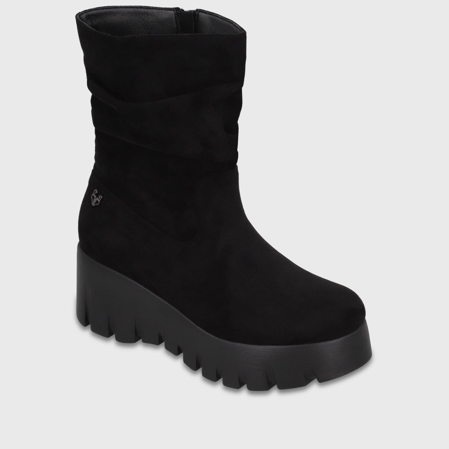 Botin Plataforma Negro Mujer 65890