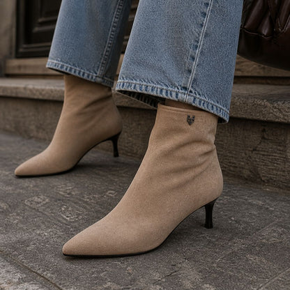 Botin Taco Beige Mujer 65880 - Gotta Perú