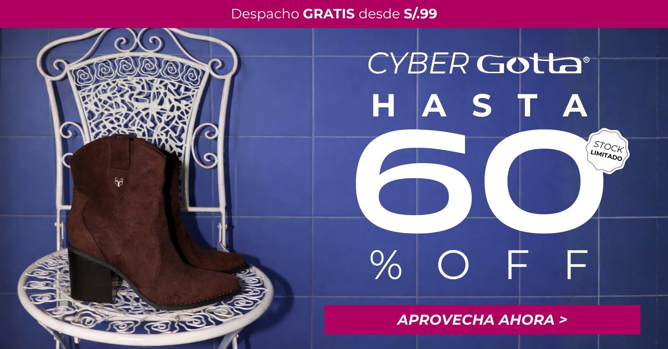 Botines marrones de mujer Cyber Gotta con hasta 60% de descuento y envío gratis desde S/99