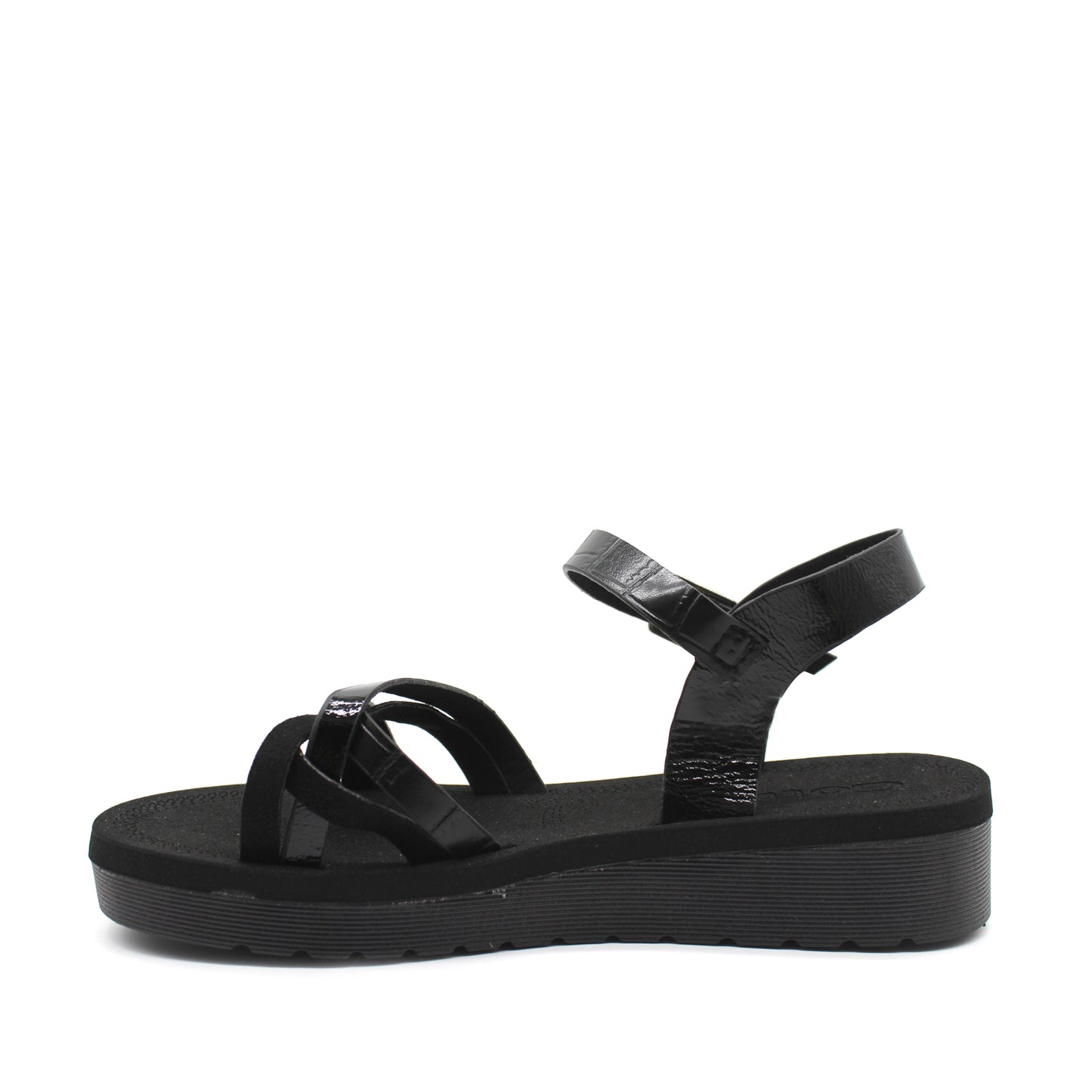 Sandalia Negra Mujer 13211