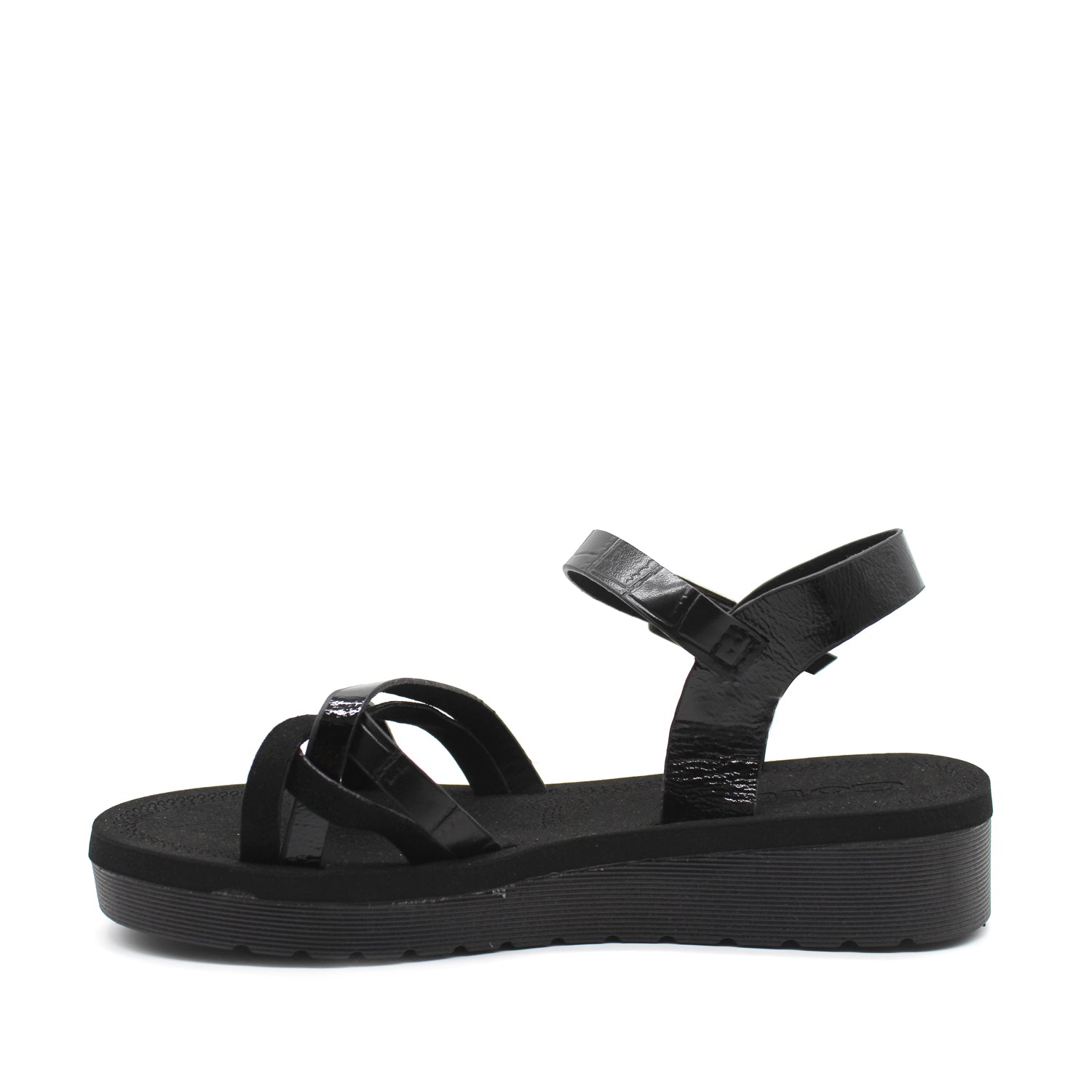 Sandalia Negra Mujer 13211