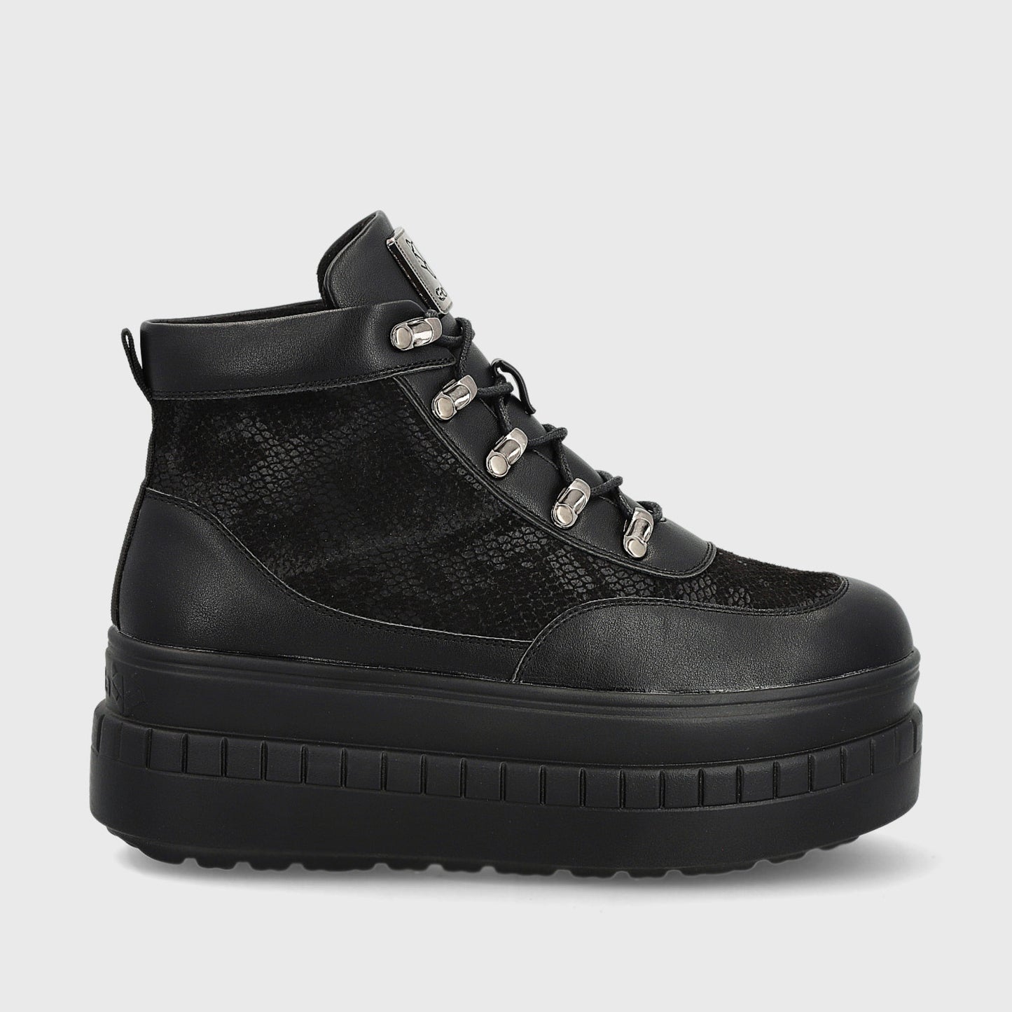 Zapatilla Plataforma Negra Mujer 13267