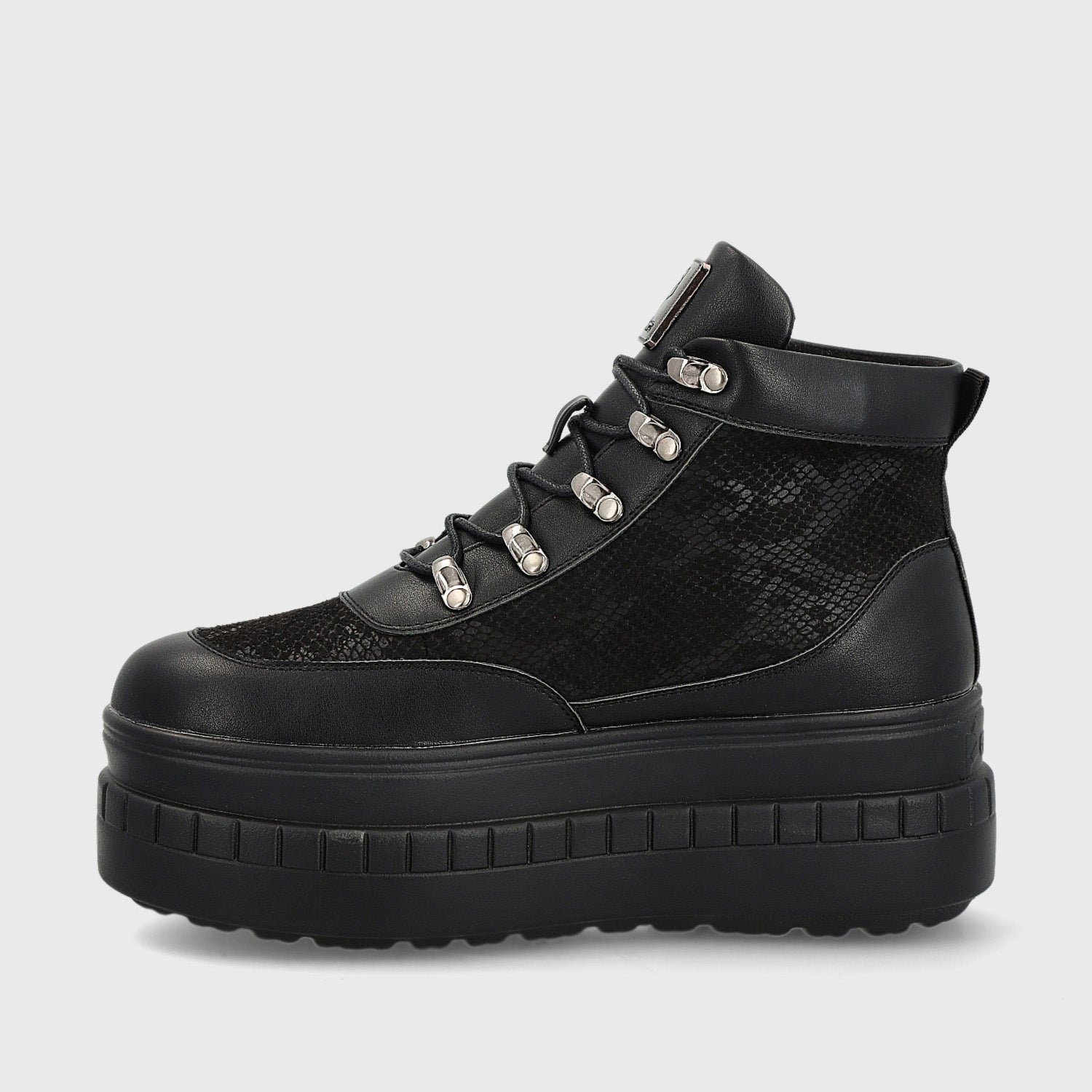 Zapatilla Plataforma Negra Mujer 13267