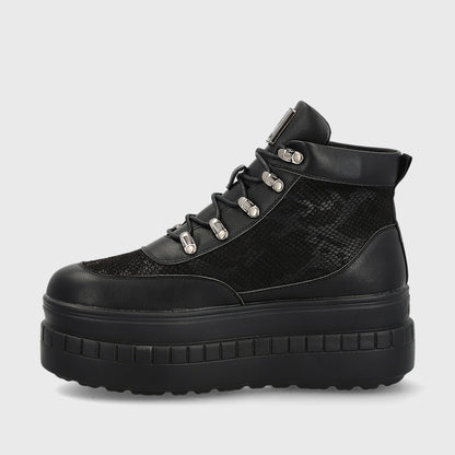 Zapatilla Plataforma Negra Mujer 13267