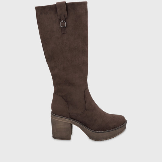 Bota Plataforma Café Mujer 13501