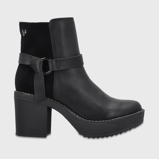 Botín Plataforma Negro Mujer 13505