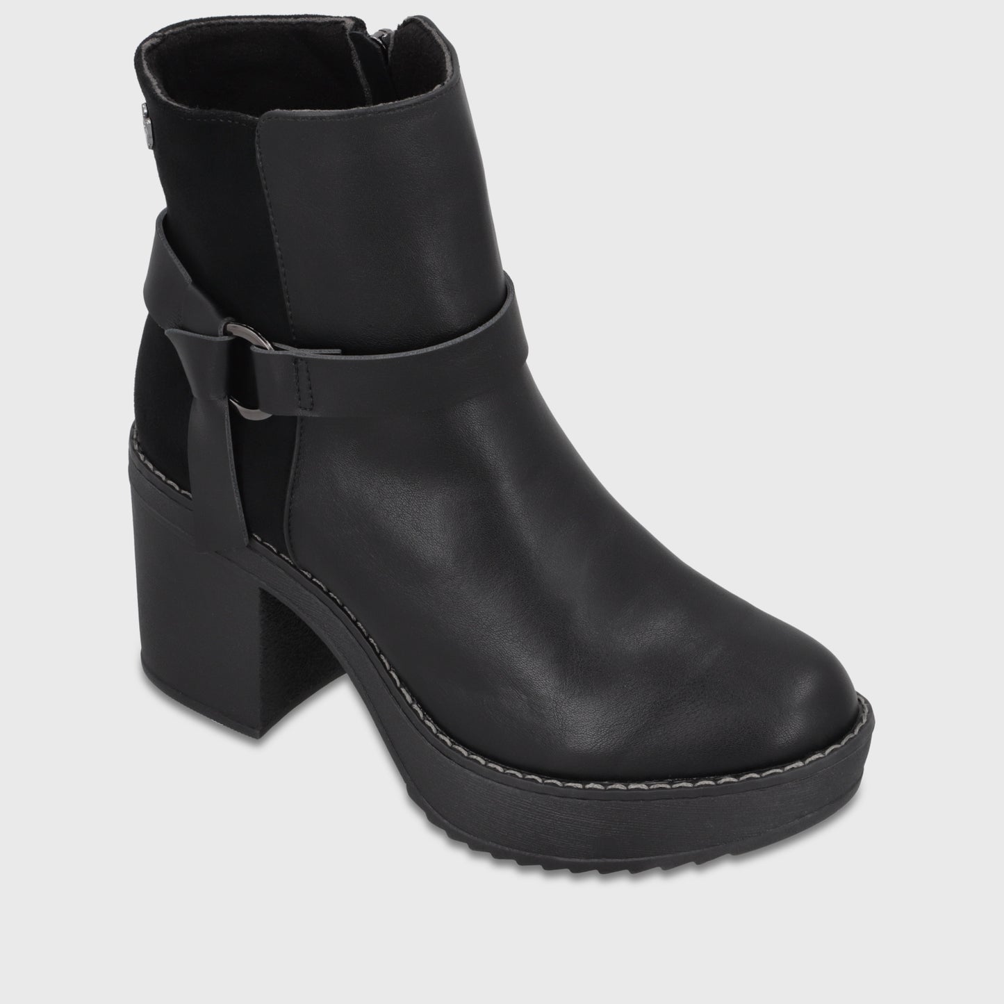 Botín Plataforma Negro Mujer 13505