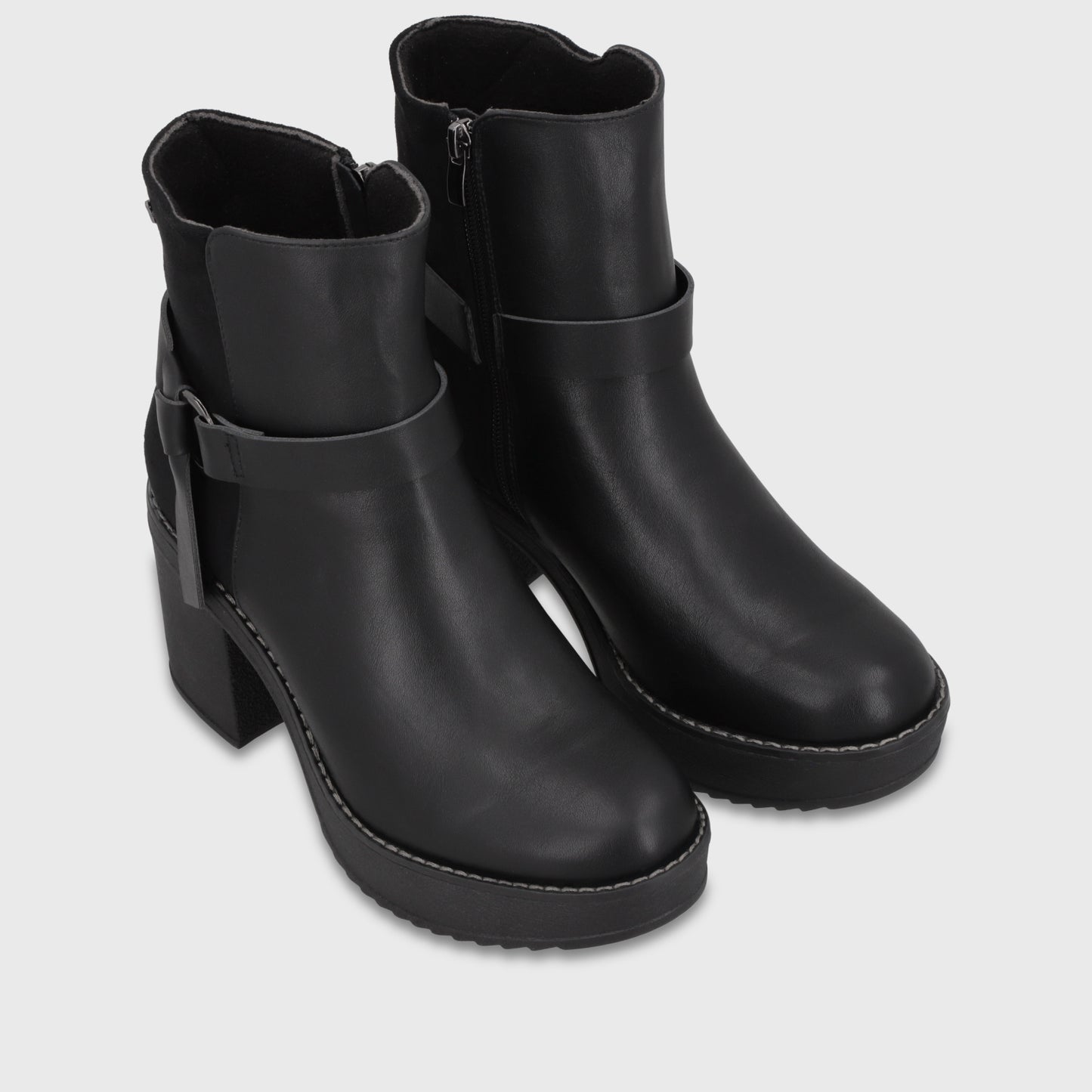 Botín Plataforma Negro Mujer 13505