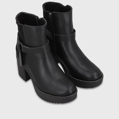 Botín Plataforma Negro Mujer 13505