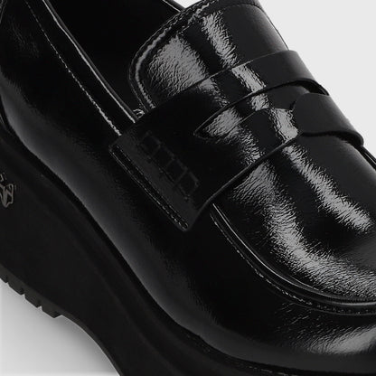 Zapato Plataforma Negro Mujer 15098
