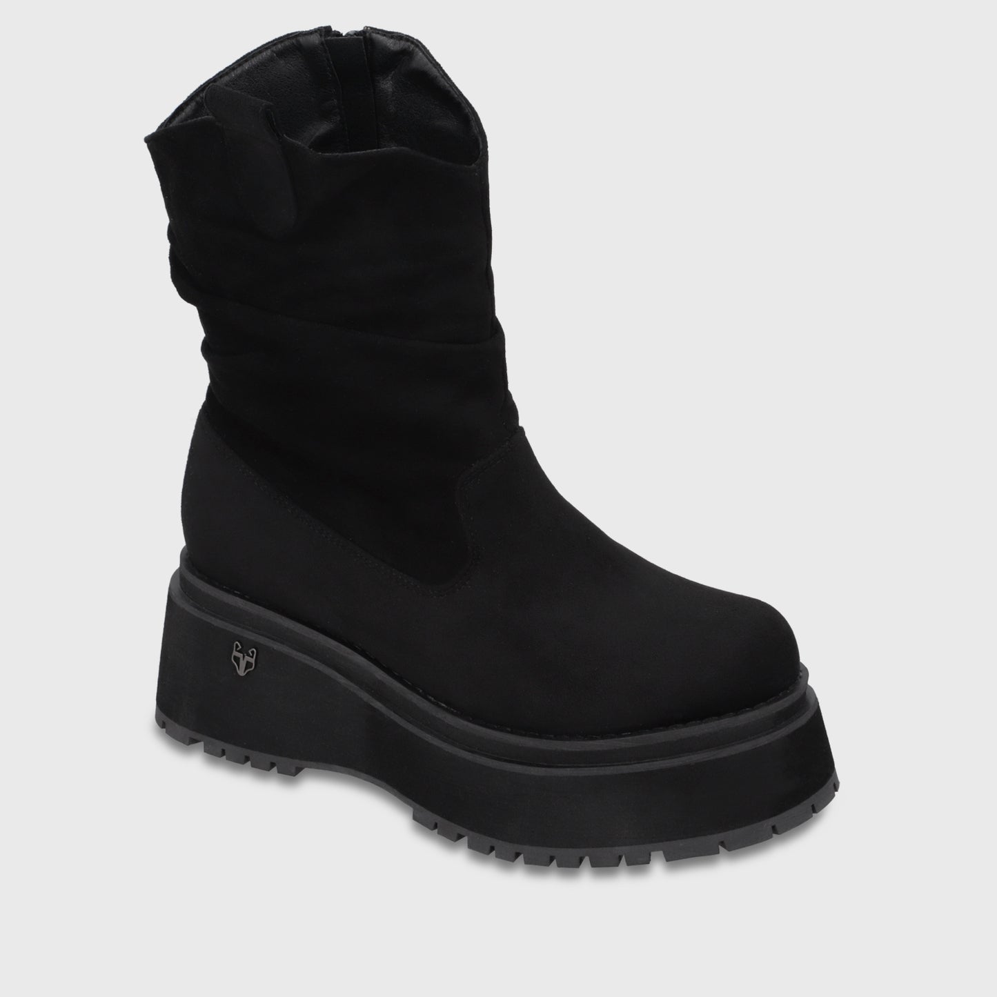 Bota Plataforma Negra Mujer 1509G01