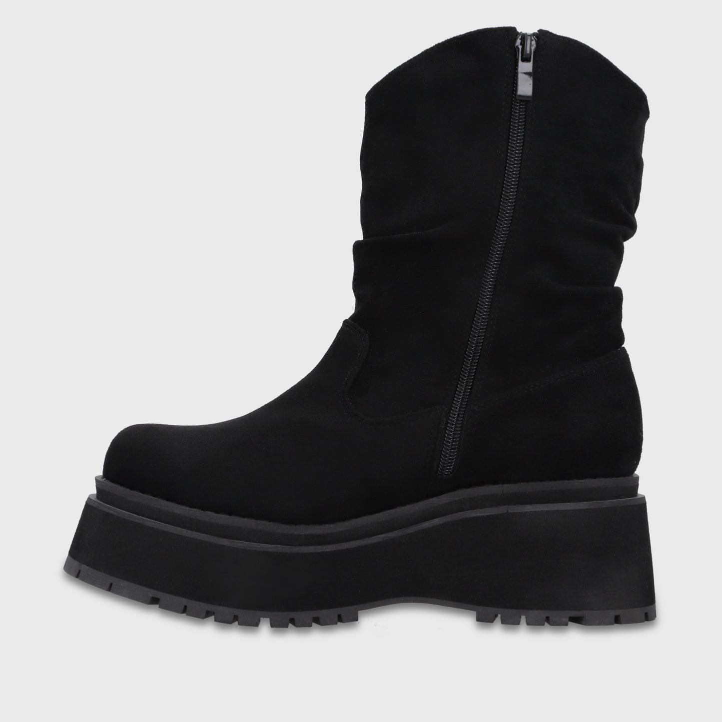 Bota Plataforma Negra Mujer 1509G01