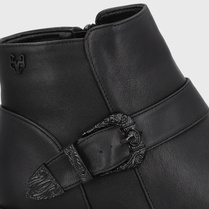 Botin Plataforma Negro Mujer 1517B01