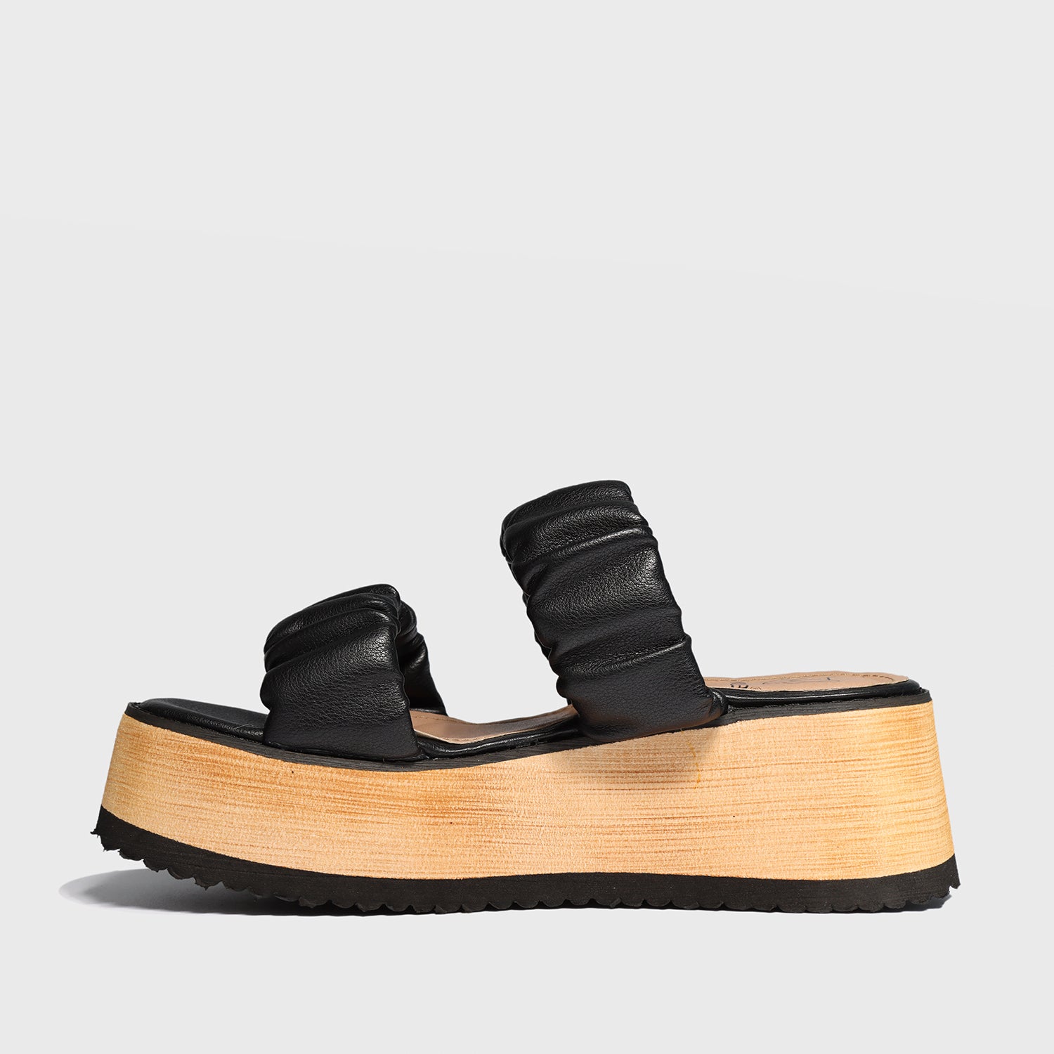 Sandalia Plataforma Negra Mujer 15280