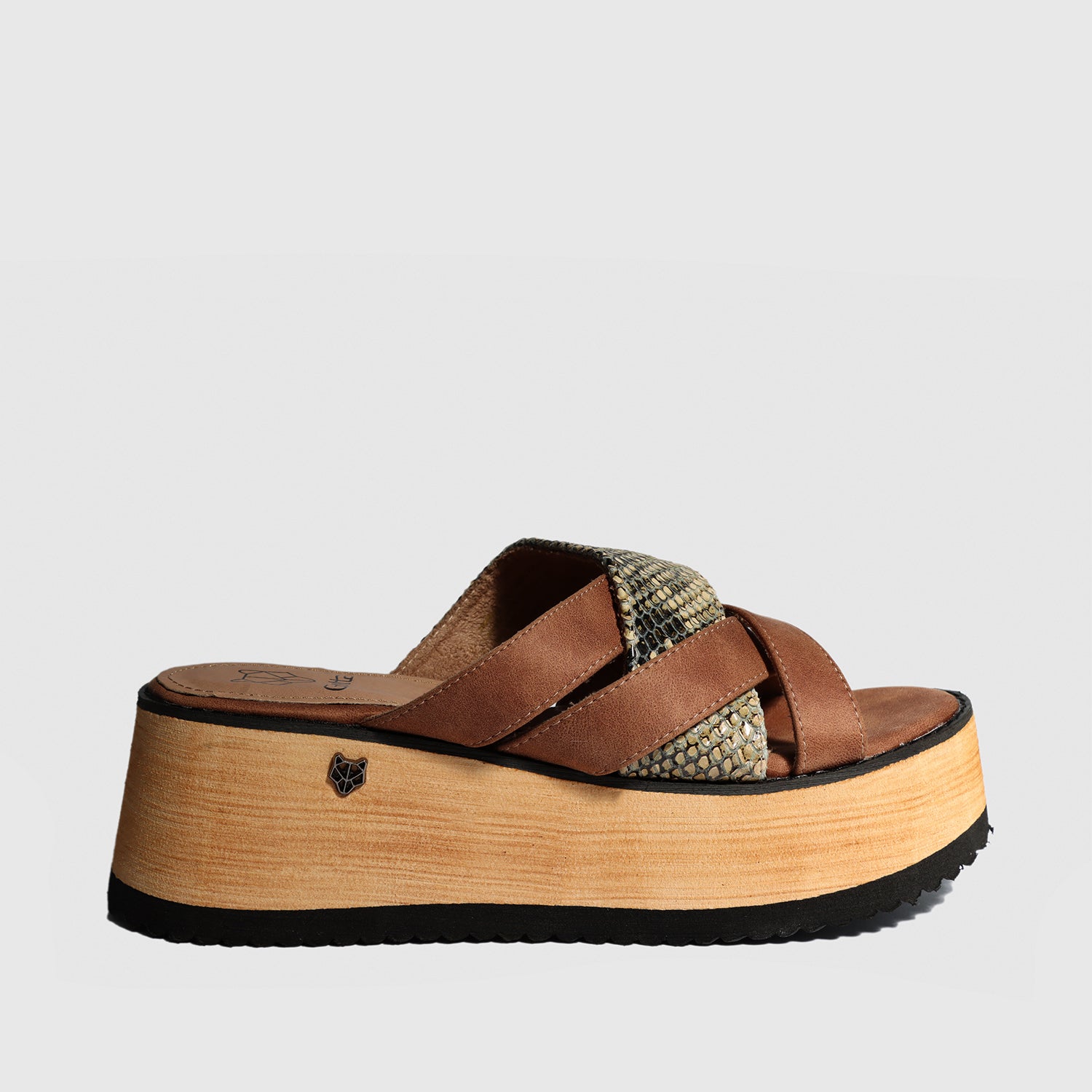 Sandalia Plataforma Animal Print Mujer 15283