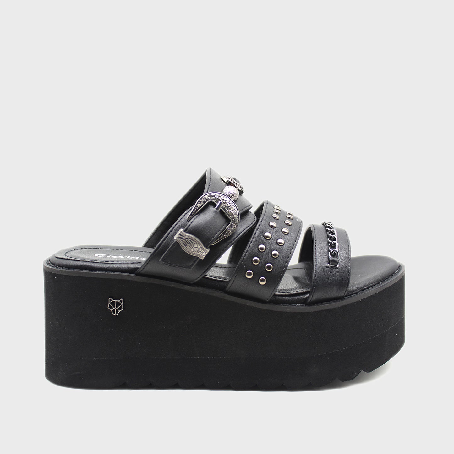 Sandalia Negra Mujer 15621