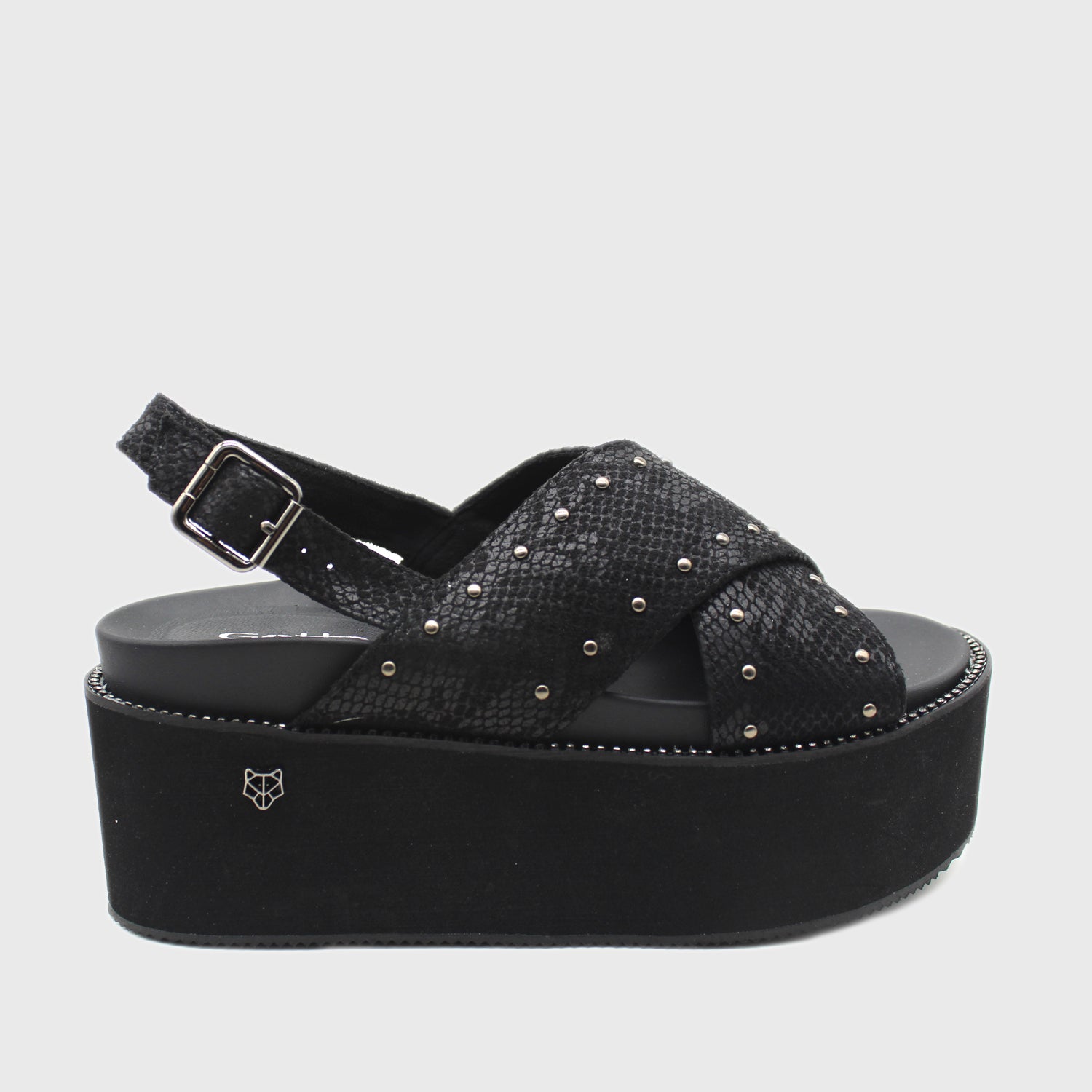 Sandalia Negra Mujer 15663