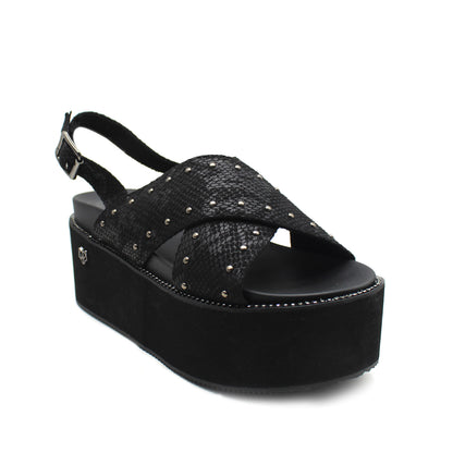 Sandalia Negra Mujer 15663