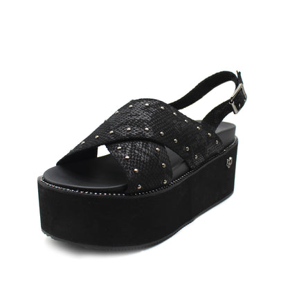 Sandalia Negra Mujer 15663