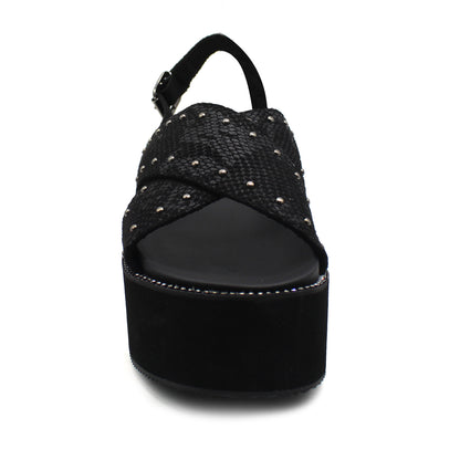 Sandalia Negra Mujer 15663
