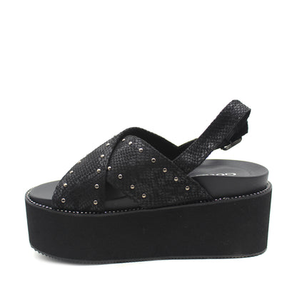 Sandalia Negra Mujer 15663