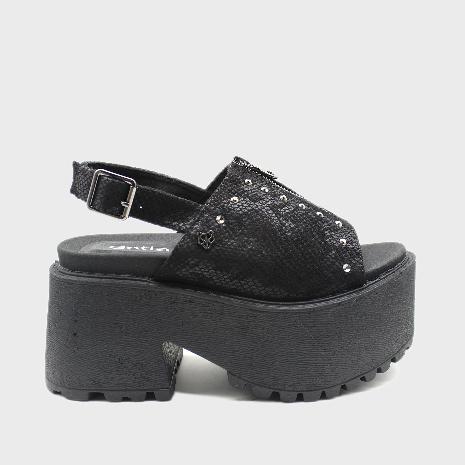 Sandalia Negra Mujer 15673