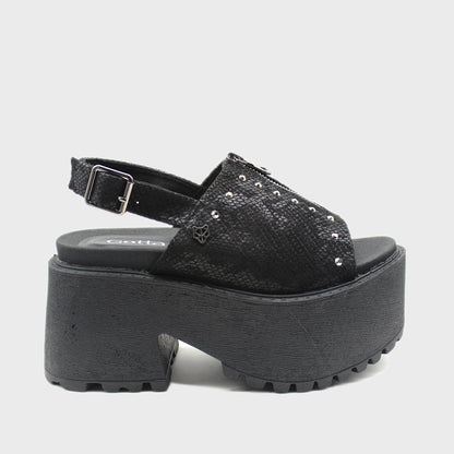 Sandalia Negra Mujer 15673