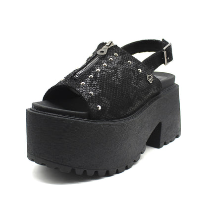 Sandalia Negra Mujer 15673