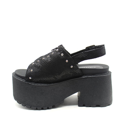 Sandalia Negra Mujer 15673