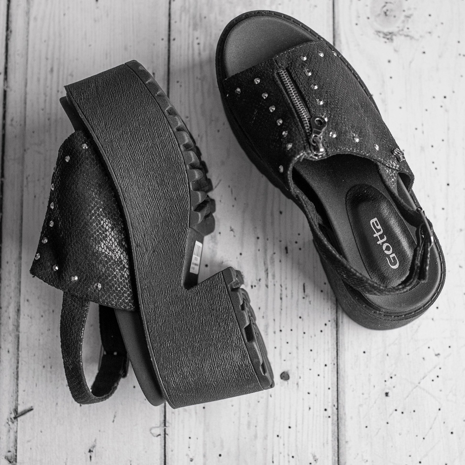 Sandalia Negra Mujer 15673