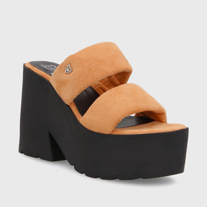 Sandalia Plataforma Café Mujer 15695