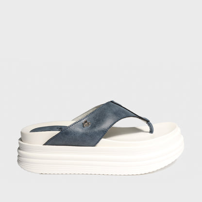 Sandalia Plataforma Azul Mujer 15715