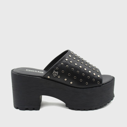 Sandalia Negra Mujer 15723