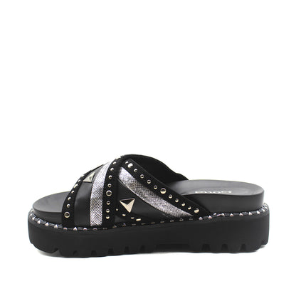 Sandalia Negra Mujer 15733