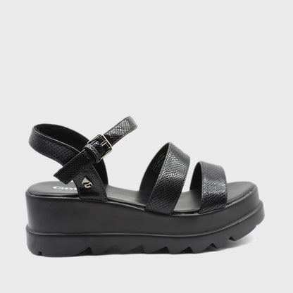Sandalia Negra Mujer 15851