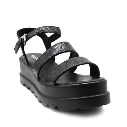 Sandalia Negra Mujer 15851