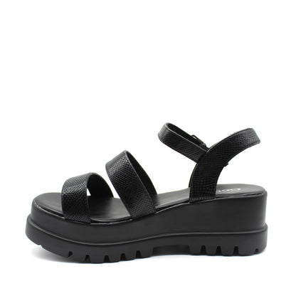 Sandalia Negra Mujer 15851