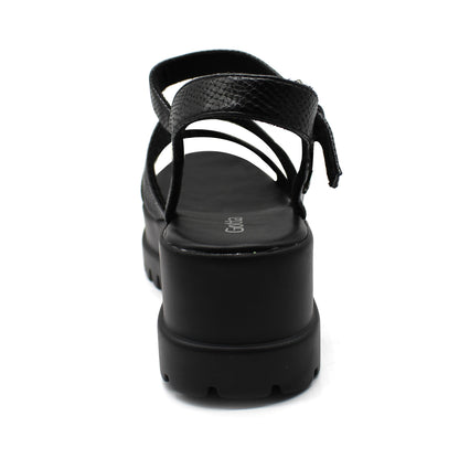 Sandalia Negra Mujer 15851