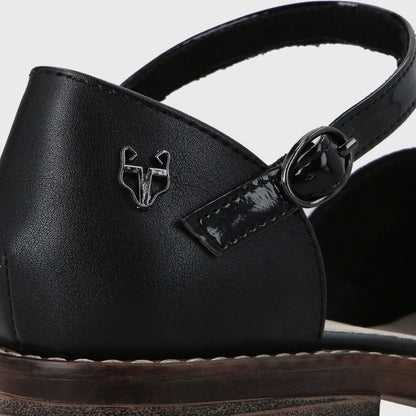 Sandalia Negra  Mujer 17578