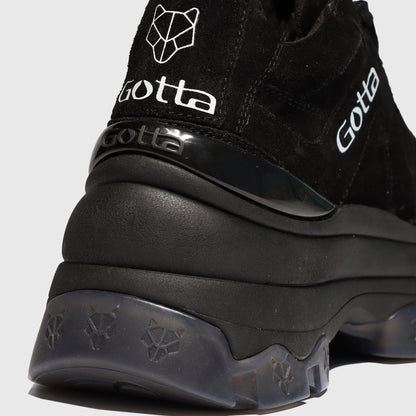 Zapatilla Cuero Negra Mujer 18540