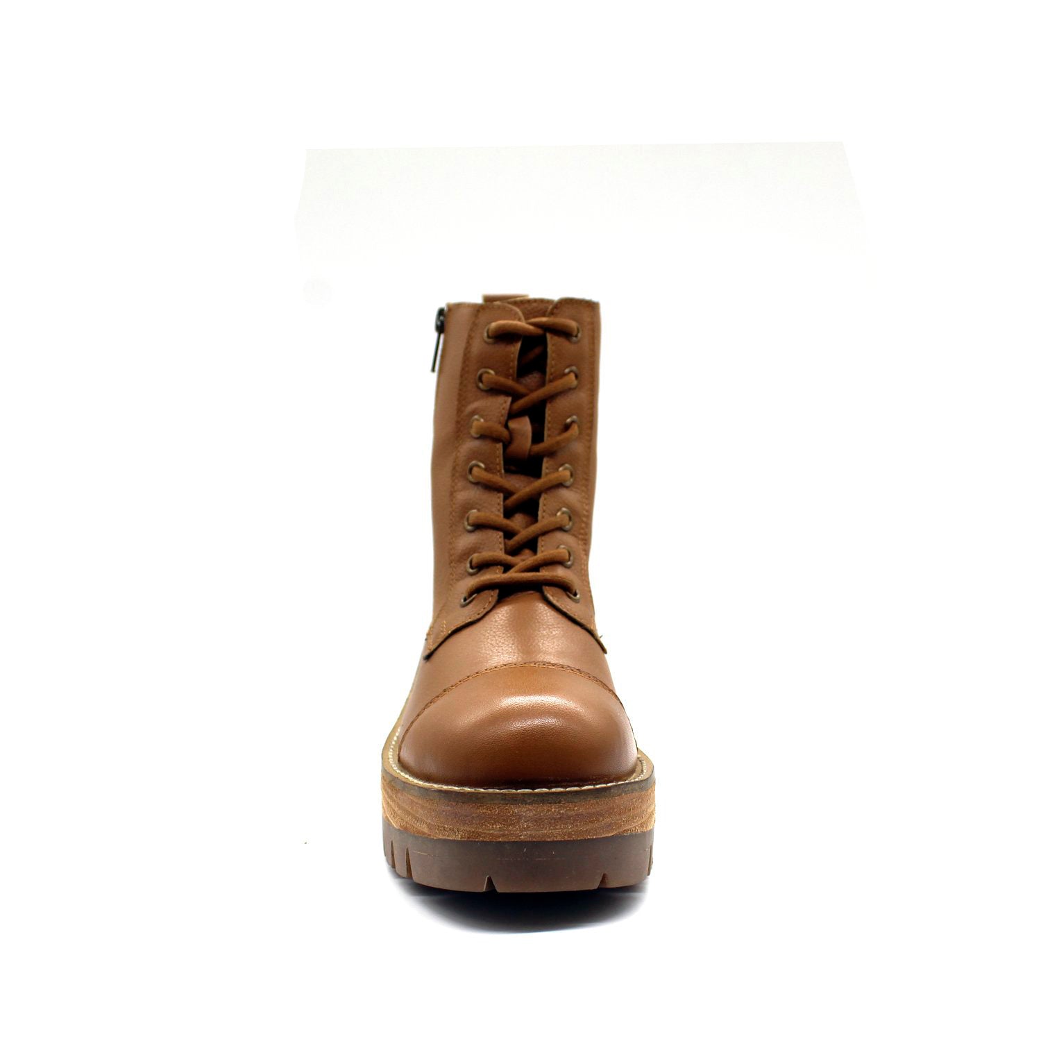 Botín Cuero Camel Mujer 18563