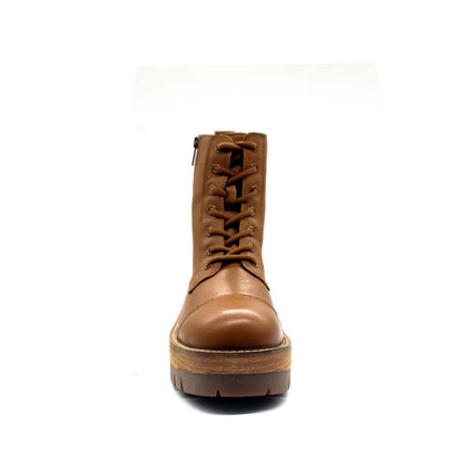 Botín Cuero Camel Mujer 18563
