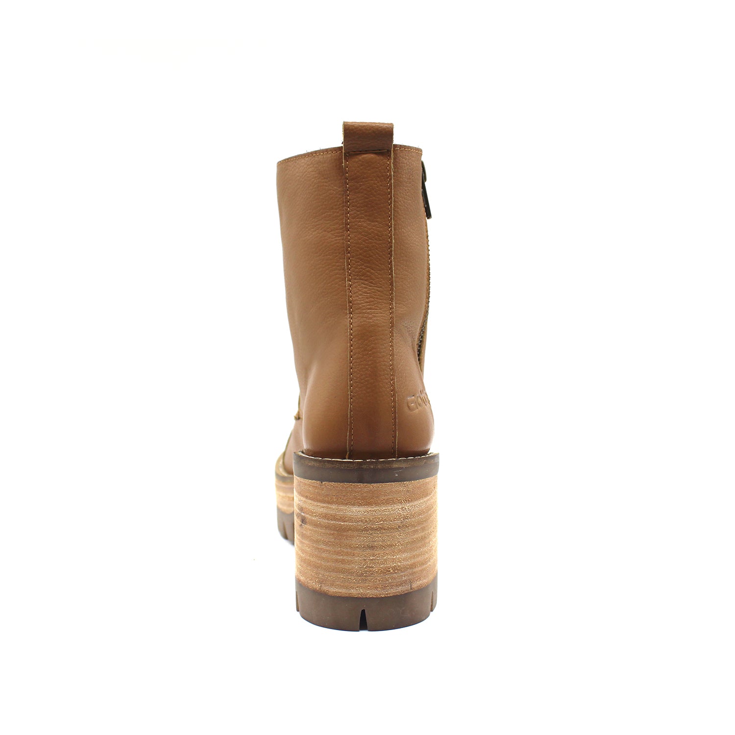 Botín Cuero Camel Mujer 18563