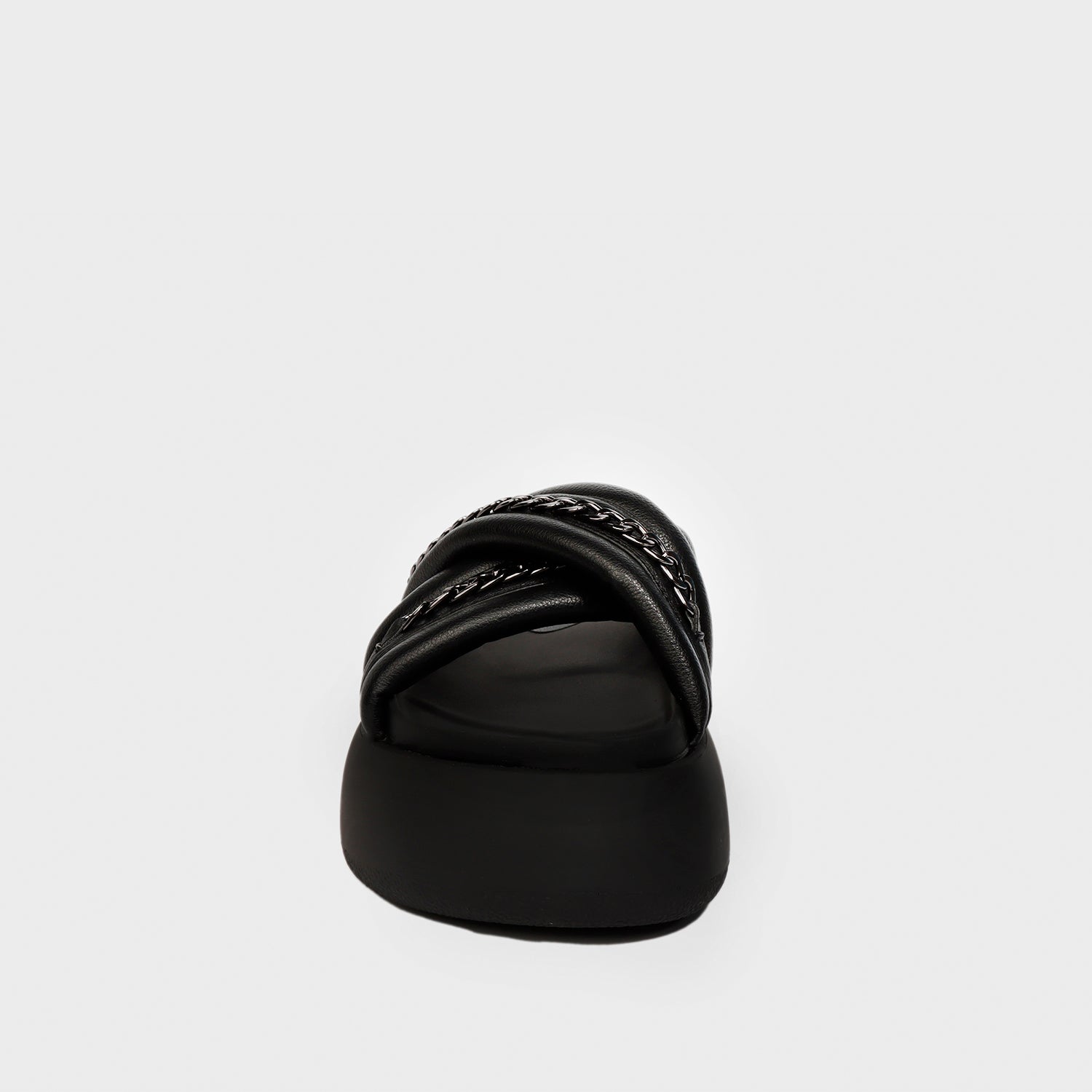 Sandalia Plataforma Negra Mujer 25272