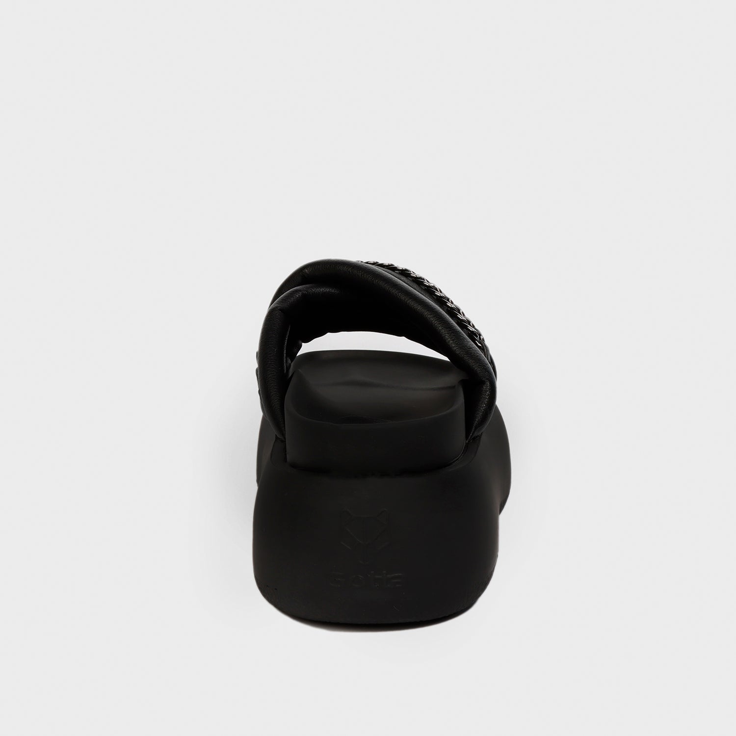 Sandalia Plataforma Negra Mujer 25272