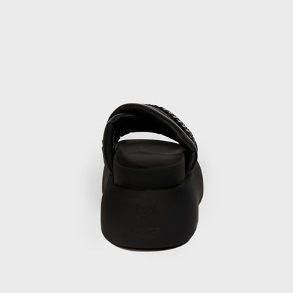 Sandalia Plataforma Negra Mujer 25272