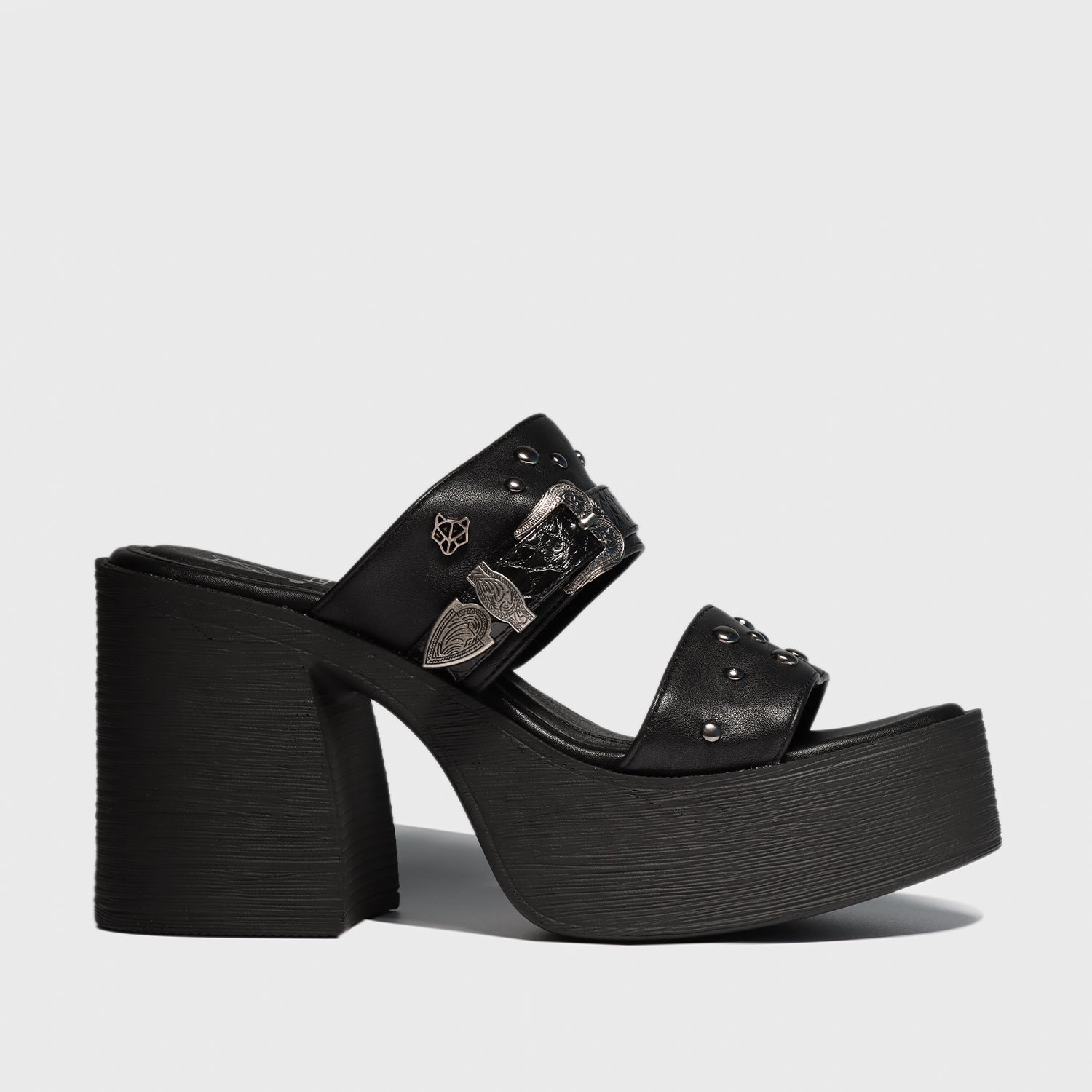 Sandalia Negra Mujer 25411