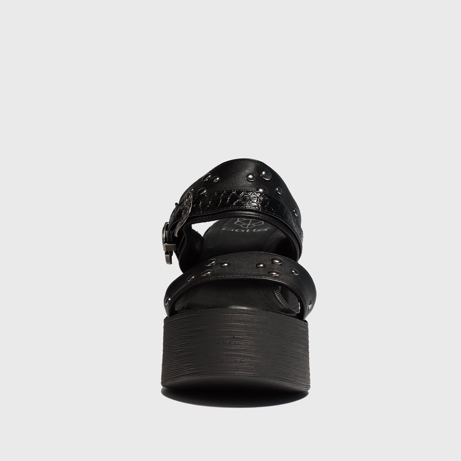 Sandalia Negra Mujer 25411