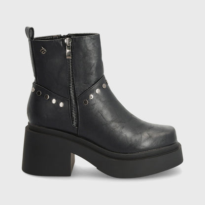 Botín Taco Negro Mujer 25670